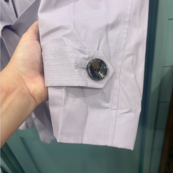 Women's London Fog Lavender Trench Raincoat Coat w/Deatachable Hood XL - Picture 8 of 8